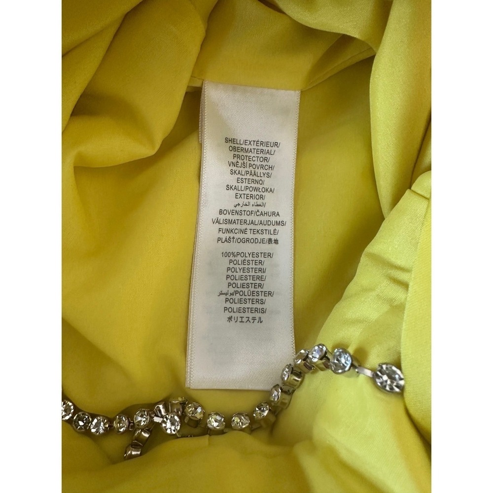 NWT Liv Foster Giselle Satin Long Dress in Solar Yellow - Size 8 - MSRP $295 - Picture 8 of 12